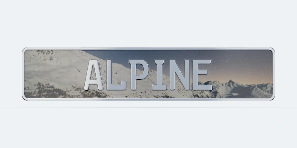 Alpine Drive dekoratif plaka