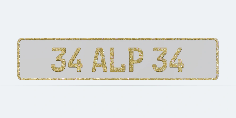 Alpine White dekoratif plaka