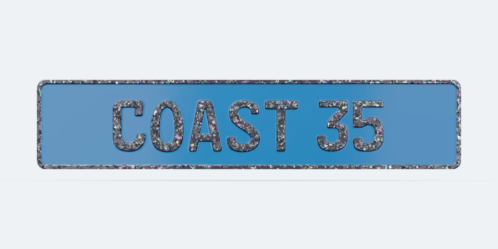 Blue Coast dekoratif plaka