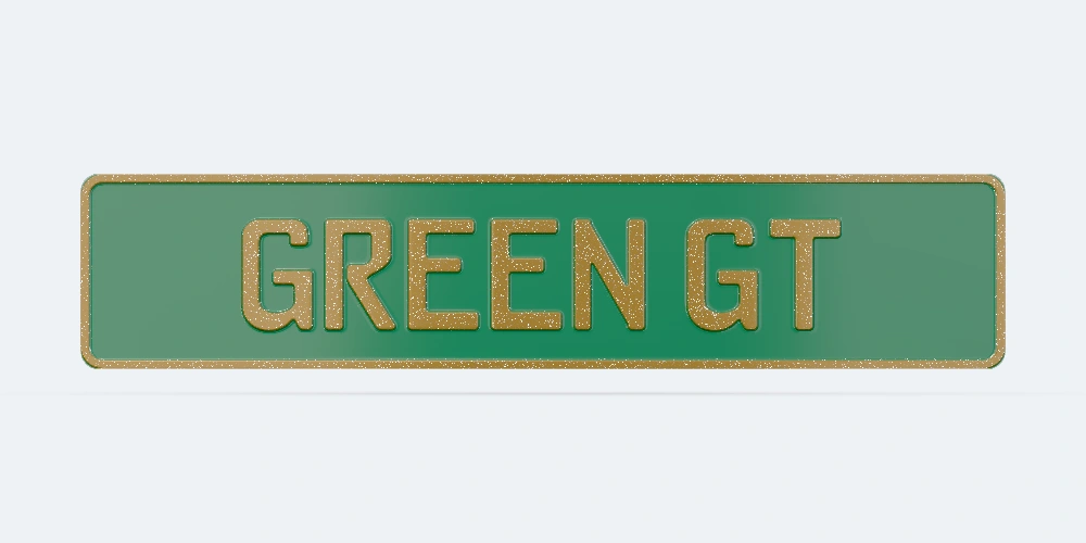 British Green dekoratif plaka