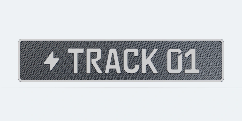 Carbon Track dekoratif plaka