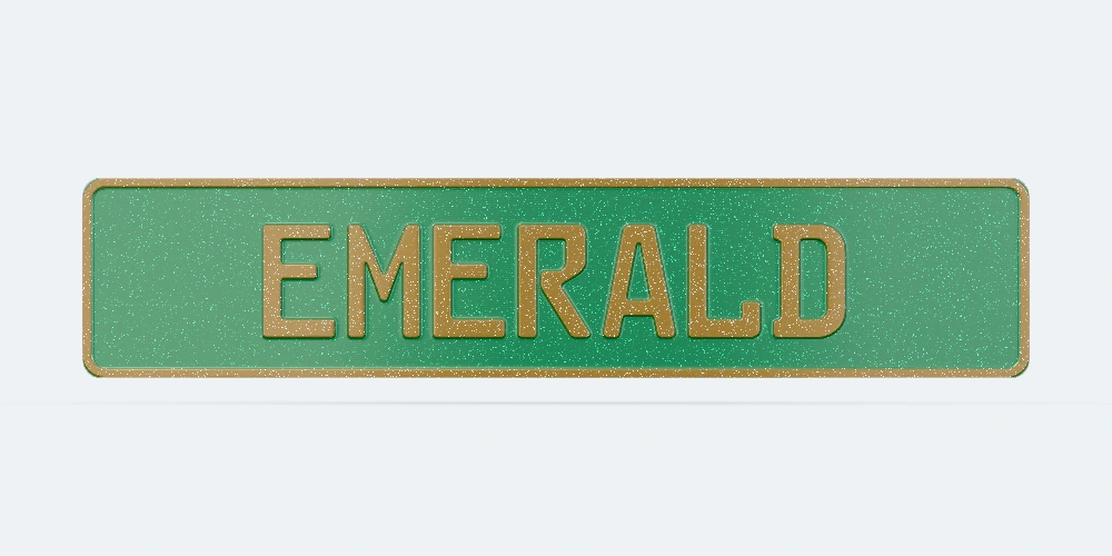 Emerald Spark dekoratif plaka