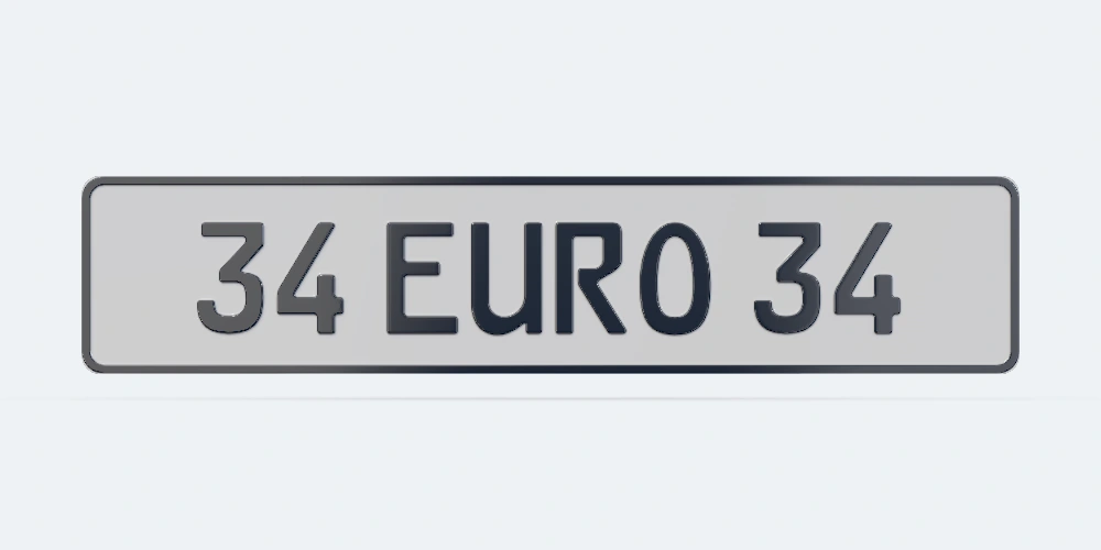 Klasik Euro Plate dekoratif plaka