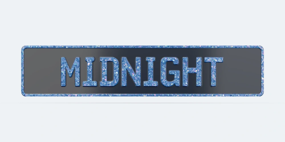 Midnight Black dekoratif plaka