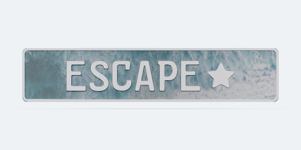 Ocean Escape dekoratif plaka