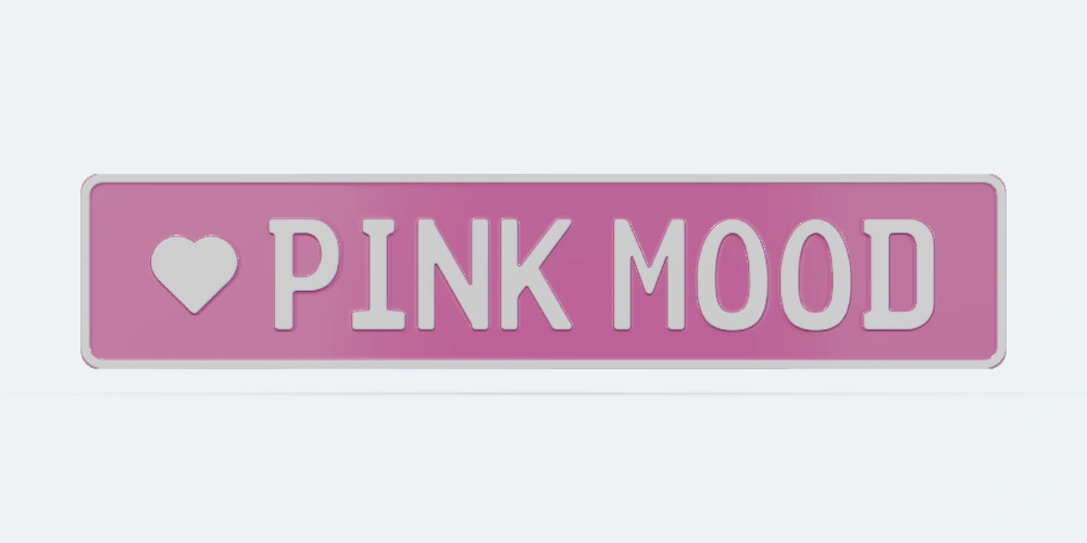 Pink Energy dekoratif plaka