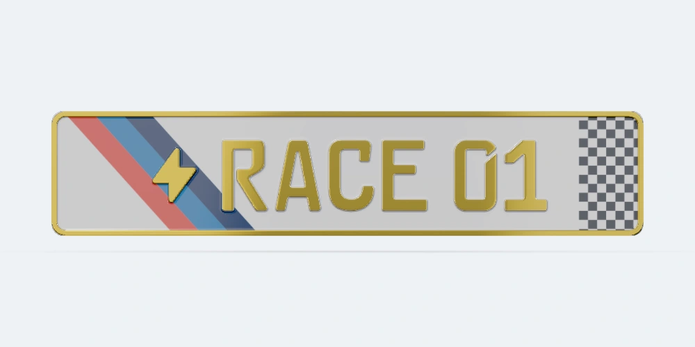 Racing Division dekoratif plaka