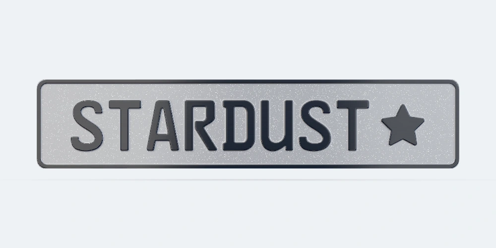 Stardust Silver dekoratif plaka