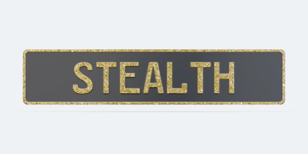 Stealth Matte dekoratif plaka